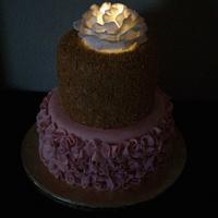 Pink & Gold illuminated  cake