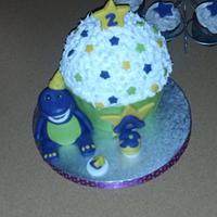 Barney Giant Cupcake