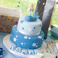 Jonah and the Whale christening cake