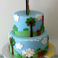 FARM THEMED 1st Birthday Cake Inspired by a Quilt