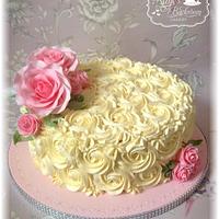Buttercream rose cake