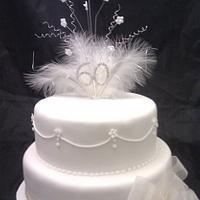 Silver Wedding Anniversary cake
