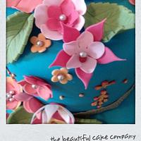 Fantasy flowers birthday cake