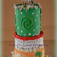 Moana 5-tier birthday cake