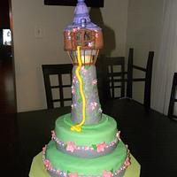 Tangled Birthday Cake