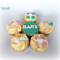 Tiffany Box Baby Shower Cake & Cupcakes