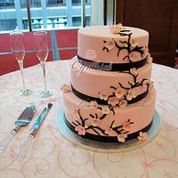 Cherry Blossom wedding cake
