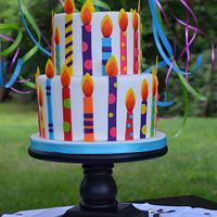 Candle birthday cake