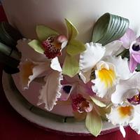 Three tier Wedding Cake - Oriental theme