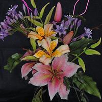 StarGazer Lilies, Agapanthas & Alstroemera 