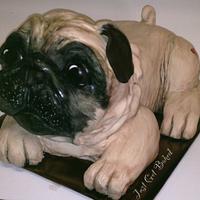 Life size pug puppy cake!