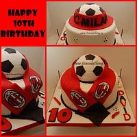 AC Milan Soccer Fan Cake