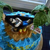 Island Hammock themed Retire/birthday Cake