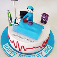 Operation theme cake for Surgeon doctor's birthday - cake - CakesDecor