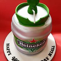 Heineken Keg Cake