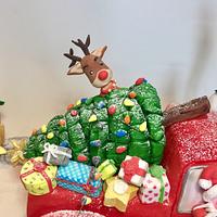 Santa runs away with the Christmas Tree