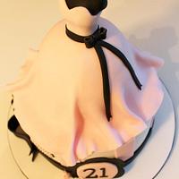 21st Birthday Dress Cake