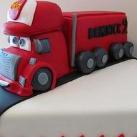 2nd birthday Mac Truck cake