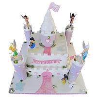 Fairy snow castle cake!