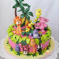 Jungle baby cake - Decorated Cake by Carmen Iordache - CakesDecor