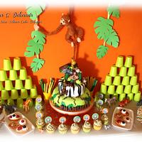 Jungle cake & dessert table for my sweet Emanuele
