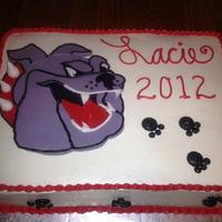 Bulldog Mascot Grad Cake