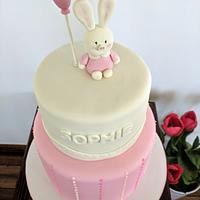 Bunny baby shower cake