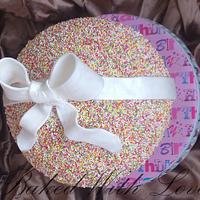 Hundreds and Thousands sphere cake