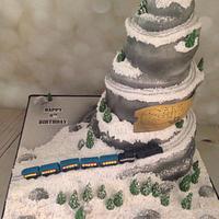 Polar express Train , birthday cake 