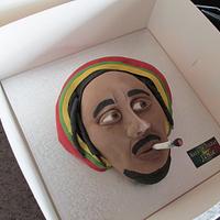Bob Marley sculpted cake.