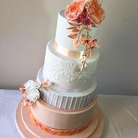 Wedding in apricot