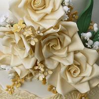 Teresa Golden Wedding Cake
