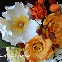 Autumn theme birthday cake