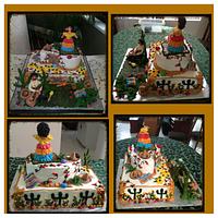 Fiesta theme cake