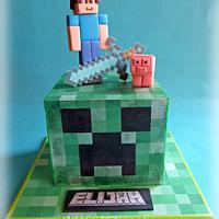 Minecraft creeper cake