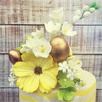 Fondant Cake Topper Sweet Easter Collaboration - Easter Flower Cake