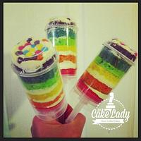 Rainbow Push Pop Cakes