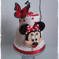 Minnie and butterfly