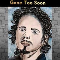 Gone Too Soon - Chris Cornell decorated cookie