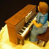 Piano Birthday cake