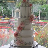 Floral Wedding Birdcage Cake