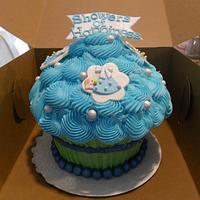 Baby Boy Giant Cupcake Cake