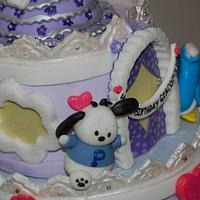 Hello Kitty Princess Castle Cake