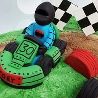 Go Kart racing cake