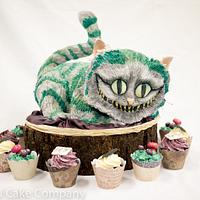 Tim Burton Cheshire Cat Cake