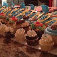 Surfboard Birthday Cake and Cookies