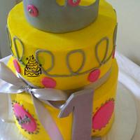 Little Princess 1st Birthday Cake