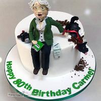 Carmel - 80th birthday cake