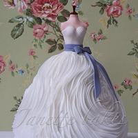 Wedding dress cake