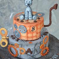 Robot Dog Birthday Cake